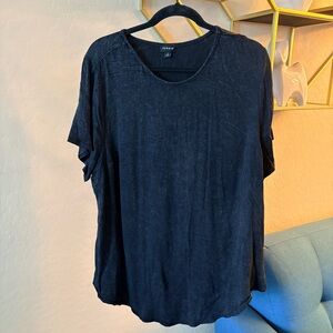 Torrid Black Short Sleeve Grunge Top Womens XXL
